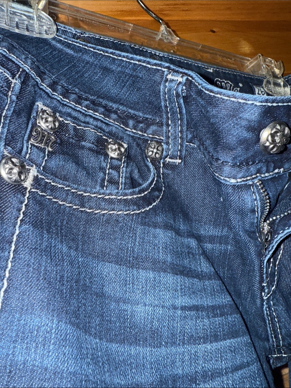 Miss Me Skinny Jeans JP46565 Dark Wash 26 Denim - Picture 4 of 6